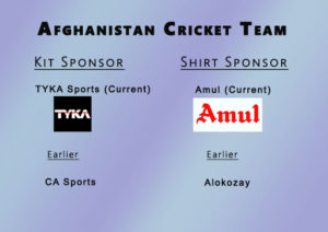 Afghanitan Cricket Team Official Sponsors