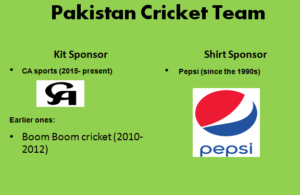 Official sponsors of Pakistan Cricket Team