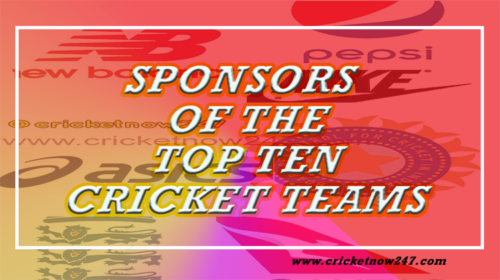 Offcial sponsors of the top cricket teams