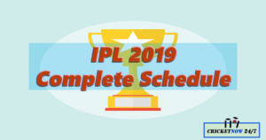 IPL 2019 Complete Updated Schedule