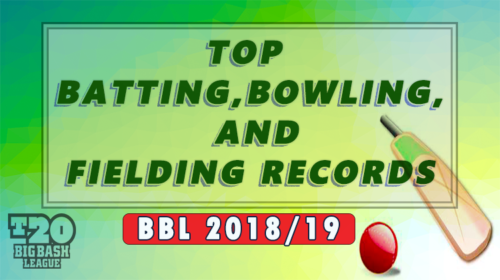 top batting bowling and fielding records in BBL 2018/19