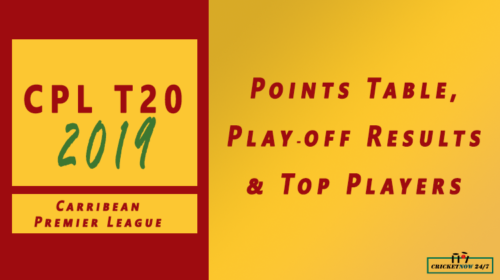 CPL(Caribbean Premier League) T20 2019 Points Table, Play-off Results, Top Performers