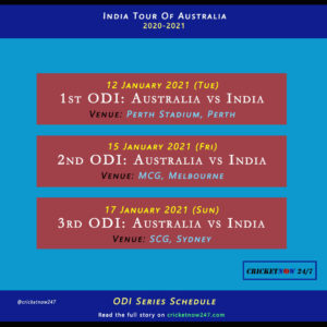 India tour of Australia 2020 21 odi schedule 