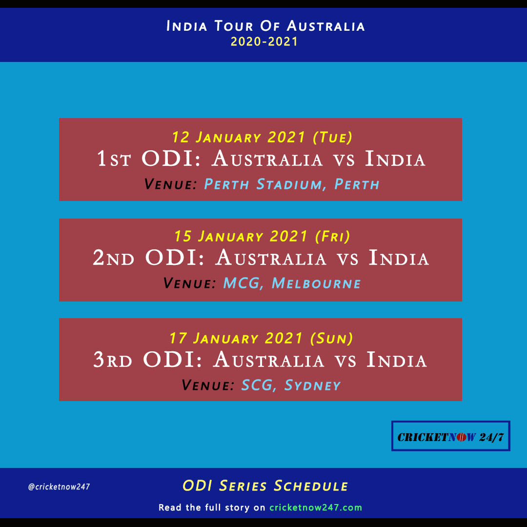 in which channel india tour of australia 2020