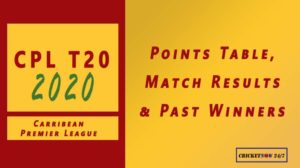 CPL 2020 Points Table, Match Schedule & Results, Past Winners